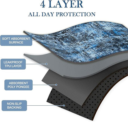 Qeils Washable Pee Pads for Dogs, 2 Pack Reusable Puppy Pads 18"x24" Super Absorbent Leakproof Dog Training Pads, Non-Slip Potty Pads for Floor, Crate,Couch, Whelping Pads Litter Mat Puppy Supplies