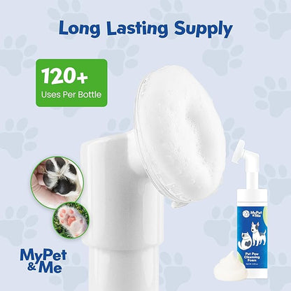 My Pet & Me - Dog Paw Cleaner - Foaming Cleanser for Easy Cleaning - No-Rinse Dog Paw Washer - Gentle Foot Cleaner for Dogs - Paw Wash for Small & Large Dogs - 4.05 oz