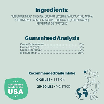 Shameless Pets Dental Chews for Dogs, Mighty Mint Minis, Healthy Treats for Teeth Cleaning & Fresh Breath - Free from Grain, Corn, & Soy for Small Dogs