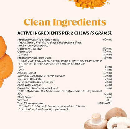 Dog Allergy + Itch Relief Max Strength Chews – Probiotic Supplement for Dogs with Colostrum, Omega Fatty Acids – Supports Seasonal Allergy Relief, Healthy Skin, Coat & Immune System (Chicken, 90ct)