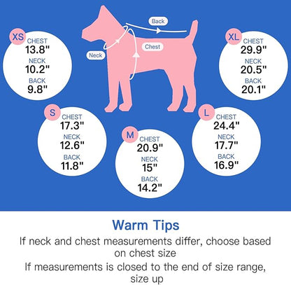 XX-Large Dog Winter Coat with Harness 2 in 1-for Walk The Dogs| Thick and Warm Lining for Cold Winter,Turtleneck Windproof Snowsuit with Sleeves,Night Reflective Harness(Pink)