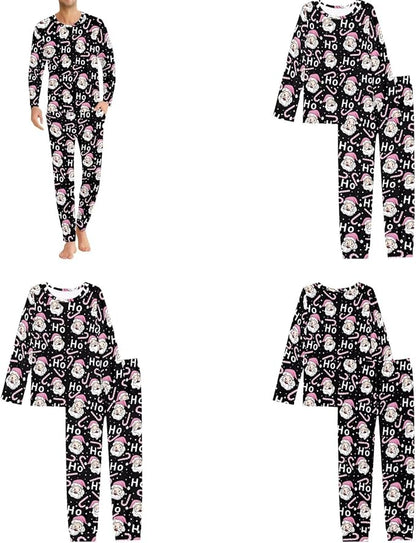 Christmas Family Pajamas Matching Sets with Pockets Dog Costumes for Small Dogs Long Sleeve Sleepwear Plus Size