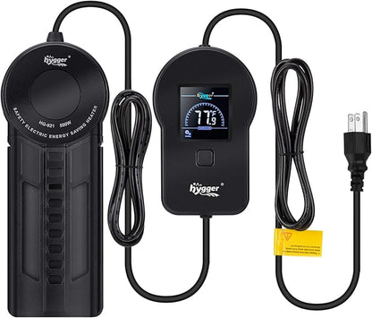 hygger 500W Aquarium Heater, Submersible Fish Tank Water Heater with External Color LED Digital Temperature Controller, Fast Heating for 60~120 Gallon