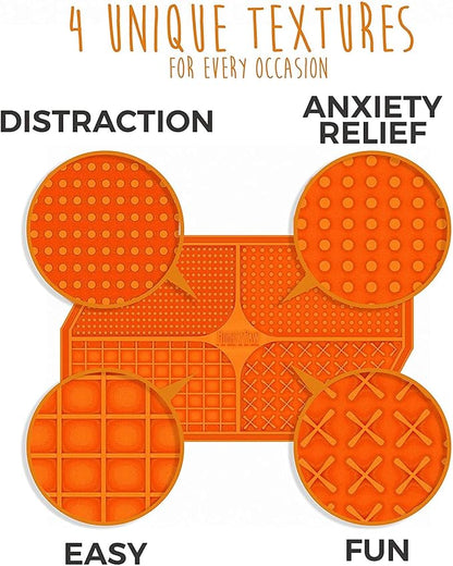 Mighty Paw Interactive Dog Lick Pad | Anxiety Relief, Dishwasher Safe, 4 Textures. Great for Dental Health. Dog Enrichment Toys for Medium Dogs, Lick Mat for Dogs Large Breed
