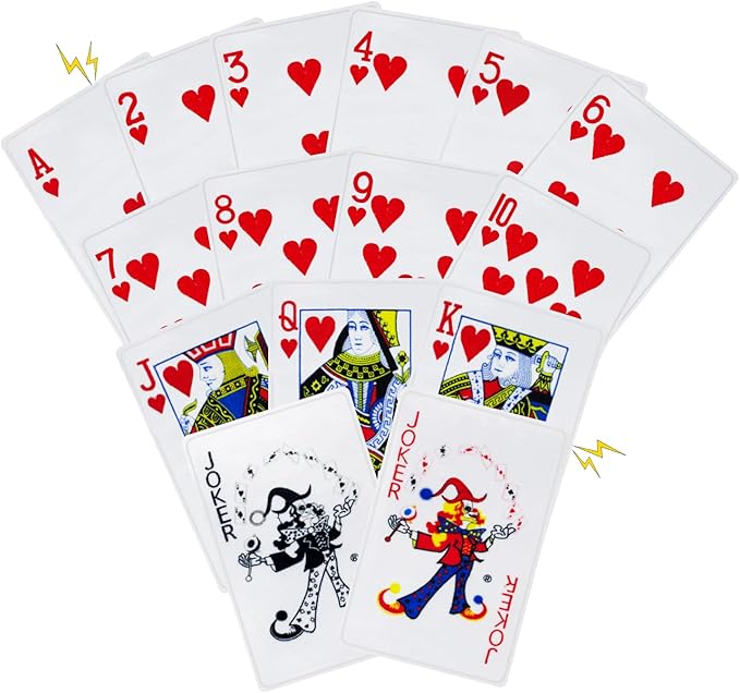 MAOOOOB 15PCS Funny Poker Dog Toys- Plush Interactive Toys with Crinkle Paper for Small, Medium Puppies- Fun Novelty Play- Cool Stuffed Gifts for Dog Birthday(Red)