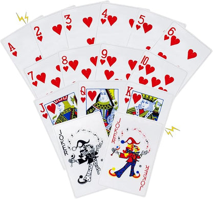 MAOOOOB 15PCS Funny Poker Dog Toys- Plush Interactive Toys with Crinkle Paper for Small, Medium Puppies- Fun Novelty Play- Cool Stuffed Gifts for Dog Birthday(Red)