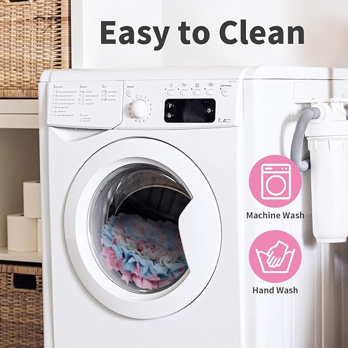 LIVEKEY Pet Snuffle Mat for Dogs, Dog Feeding Mat, Nosework Training Mats for Foraging Instinct Interactive Puzzle Toys (Pink&SkyBlue&White)