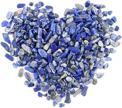 WAYBER 2 Lbs/920g Deep Blue Lapis Lazuli Pebbles Irregular Decorative Stones Natural Crystal Rock Gravel for Aquarium/Fish Turtle Tank/Succulent Plants/Air Plants Decoration (Fill 1.8 Cups)