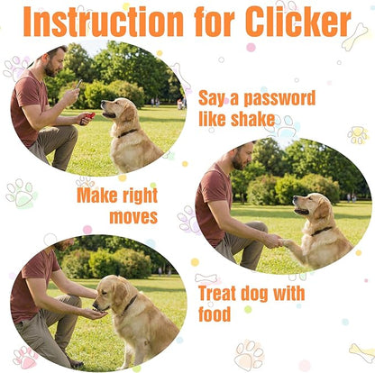 18 Pieces Dog Clicker for Training, Pet Training Clicker Set with Wrist Strap Clickers Trainer for Dogs Cats Puppy Birds Horses Behavioral Training (Multicolor)