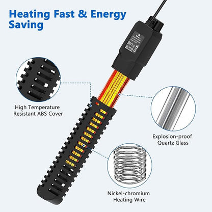 fishkeeper 300W Aquarium Heater, Submersible Fish Tank Heater with Dry-Burn Protection,LED Digital Thermostat,Accurate Temperature Protection for Freshwater and Saltwater 40-75 Gallon