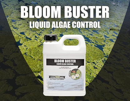 Bloom Buster Algae Control for Fish Ponds & Water Gardens - 32 Ounces - Safe for Koi Fish, Goldfish & Plants - Controls Algae in Ponds & Water Features, EPA Registered