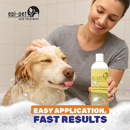 Epi-Pet Cleansing Agent Pet Shampoo, 8 oz, White and Green (80518)