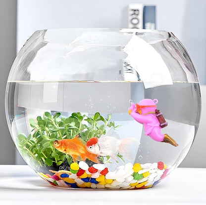 onesimcr Floating Fish Tank Decorations, Aquarium Decorations, Lovely Diver Fish Tank Decorations, Floating Device Fish Tank Accessories，Suitable for All Kinds of Fish Tanks(Purple)…