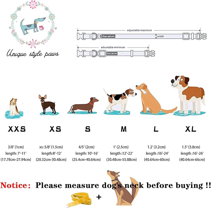 Unqiue Style Paws Birthday Dog Collar, Soft and Cute Dog Bow Tie, Durable Pet Collar with Bow Adjustable Bow Dog Collar for Large Dogs