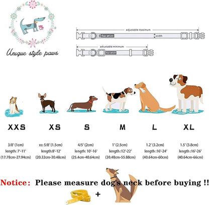 Unqiue Style Paws Birthday Dog Collar, Soft and Cute Dog Bow Tie, Durable Pet Collar with Bow Adjustable Bow Dog Collar for X-Large Dogs