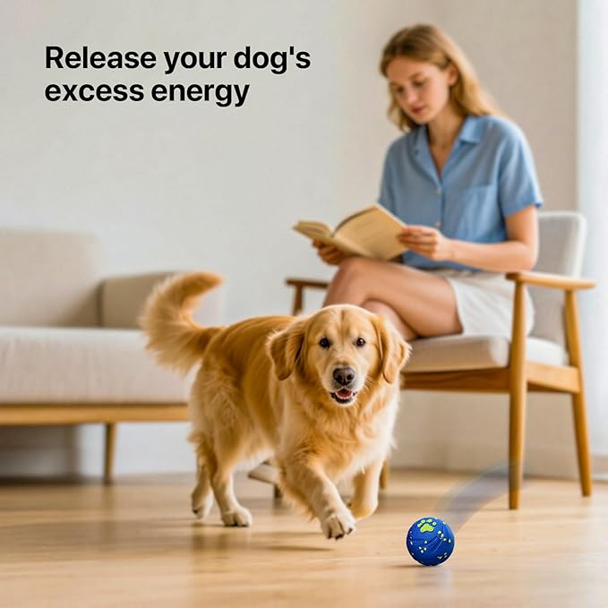 Interactive Dog Toys Balls Moving - Smart Automatic Bouncing Interactive Dog Ball, Durable Pet-Safe E-TPU Material, IPX7 Waterproof, Anti Boredom Dog Toys to Keep Them Busy for Large and Small Dogs