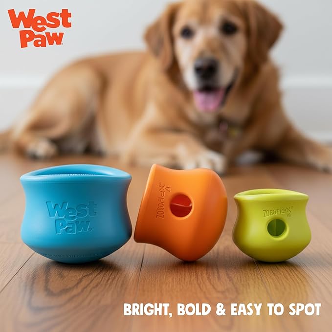 WEST PAW Toppl Durable Dog Treat Puzzle Toy for Large Dogs- Engaging Interactive Chew Toy for Mental Stimulation, Slow Feeding- One and Quarter Cup Capacity - Cardinal Red, XL