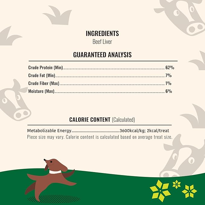 MAJOR PETS Freeze Dried Raw Beef Liver Dog Treats,Single Ingredient,All Natural,No Additives-Healthy Training Treats or Meal Topper for All Dogs-3.5 Ounce (Pack of 1)