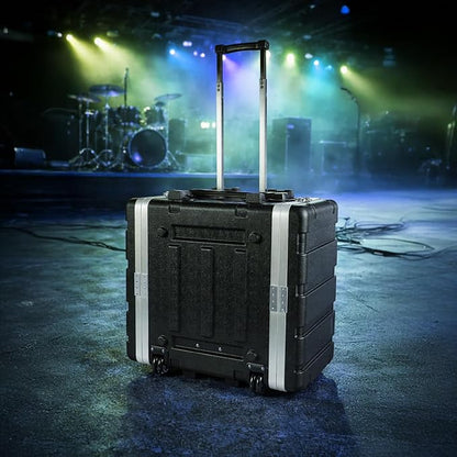 Stackable 17" Depth, 19" ABS Rack Flight Case (7U with Pull Handle)