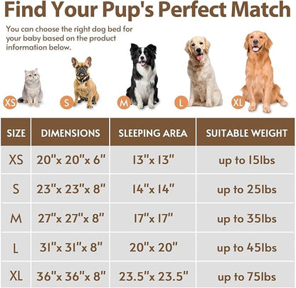 JOLLYVOGUE Small Dog & Cat Beds for Indoor Cats, Donut Cuddler Warming Soft Dog Beds with Anti-Slip Bottom, Round Calming Fluffy Plush Faux Fur Cushion Bed for Small Dogs (20", Blue)