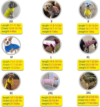 Adjustable Waterproof Dog Raincoat for Dogs,Lightweight Pet Rain Jacket Puppy Clothes with Reflective Strip for Small Medium Large Dogs (Yellow, XXX-Large)