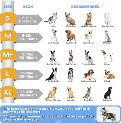 2-in-1 Upgraded Inflatable Dog Cone Collar with Detachable Anti-Licking Shield, Soft Adjustable Elizabethan Collar for Dogs After Surgery (XL, Blue)