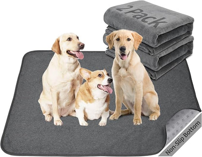 Wahsalbe Puppy Pads 2 Pack, 41x41 Washable Pee Pads Whelping Pads, Absorb Dog Mats, Non-Slip Dog Training Pads for Whelping, Potty, Training, Playpen, Crate