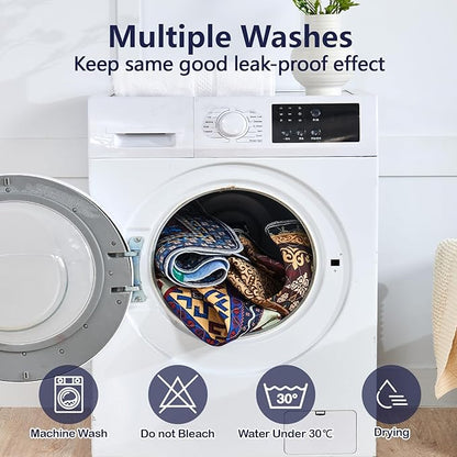 Qeils Washable Pee Pads, Reusable Puppy Pads Super Absorbent Leakproof Dog Training Pads, Non-Slip Wee Wee Pads for Crate, Floor, Potty Pads Feeding Mat Dog Pee 2 Pack 36"x24"