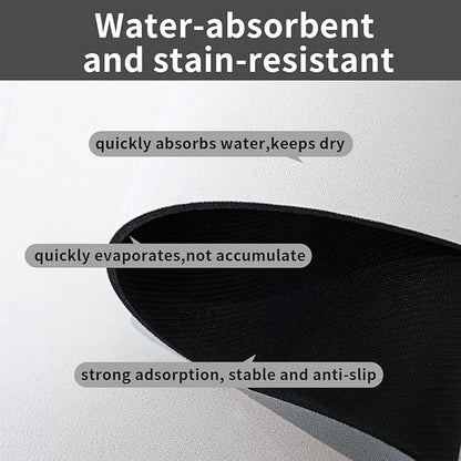 Boho Folk Geometric Ornament Dog Food Mat Absorbent Bowl Mats No Stains Quick Dry Waterproof Pet Cat Placemats for Food and Water, 30x45cm