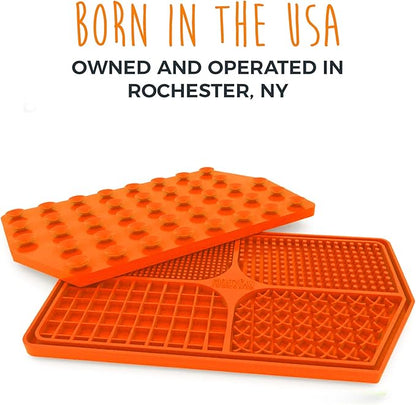 Mighty Paw Interactive Dog Lick Pad | Anxiety Relief, Dishwasher Safe, 4 Textures. Great for Dental Health. Dog Enrichment Toys for Medium Dogs, Lick Mat for Dogs Large Breed