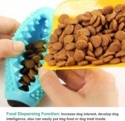 Guardians Dog Chew Toy with Suction Cup for Aggressive Chewers, Puppy Training Treats Food Dispensing Toothbrush Pet Teeth Cleaning Rope Toys for Dogs (Blue)