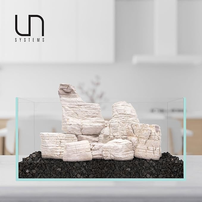 UNS Controsand - Vesuvius, 8L - Natural Freshwater 3-5 mm Dark Gray Gravel - Decorative Small Rocks for Aquascaping Planted Tank - Aquarium Terrarium Substrate for Betta, Shrimp, Fish, Reptile Decor