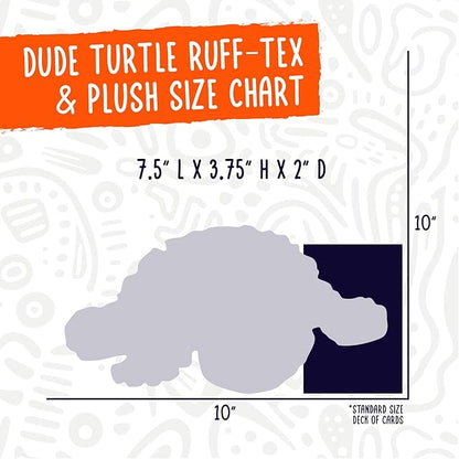 HuggleHounds Huggle-Fusion Dog Toy - Dog Toys Rubber, Fuzzy Dog Toy, Puppy Essentials, Plush & Heavy Duty Latex for Small, Medium & Large Dogs, All Breeds - Dude Turtle