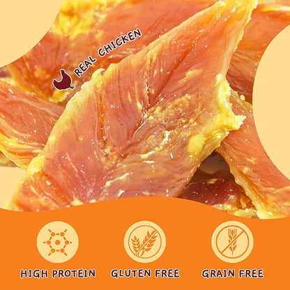 Jungle Calling Dog Treats Chicken Jerky Training Treats, Slow Roasted Snacks for Medium and Large Dogs Chewy Treats 10.6 Ounce (Chicken Jerky)