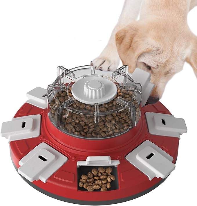 Dog Treat Puzzle Slow Feeder Toys, Dog Food Treat Dispenser/Slow Feeder/Interactive Enrichment Toys for Large/Medium/Small Dogs, Puppy Boredom Buster and Mentally Stimulating, Level 2 in 1