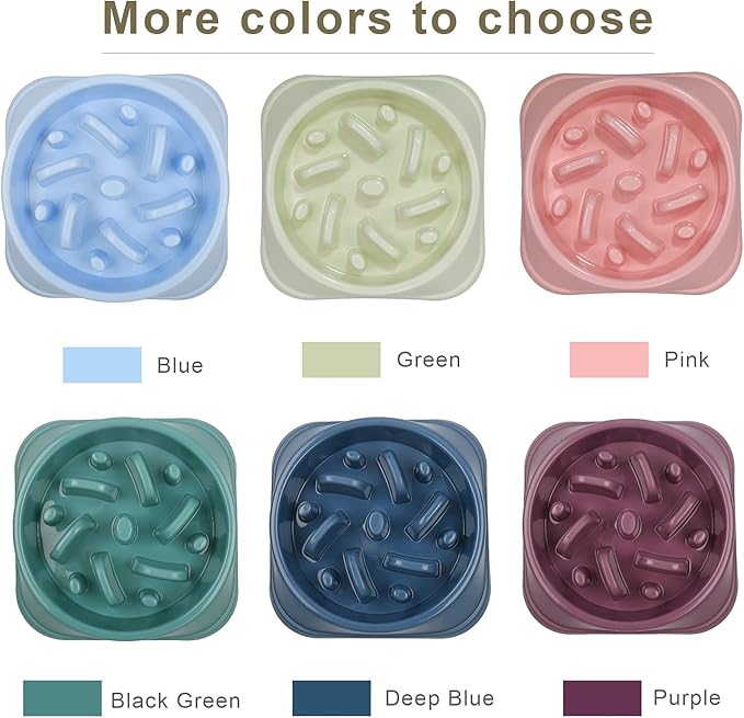 UPSKY Slow Feeder Small Dog Bowl - Anti-Slip Puzzle Bowl Feeder, Interactive Bloat Stop, Anti-Choking