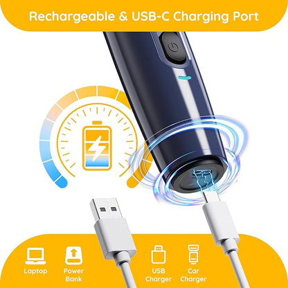 Bonve Pet Nail Grinder for Dogs - Electric Dog Nail Trimmers with 2 LED Lights Super Quiet, Coarse & Fine Wheels. Rechargeable, 2 Speeds for Small Large Dogs & Cats