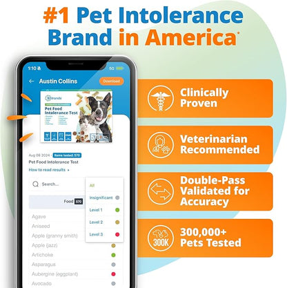 5Strands Pet Food Intolerance Test, at Home Sensitivity Test for Dogs & Cats, 575 Items Tested, Hair Analysis, Accurate for All Ages & Breeds, Pet Gut Health, Results in 4 Days