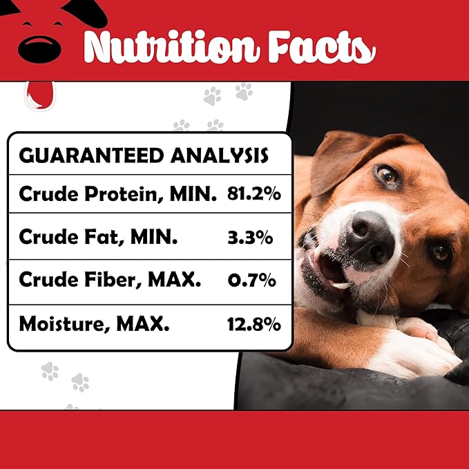 Beef Cheek Chips for Dogs - Single Ingredient, Premium Dog Chews - Long-Lasting, Not Rawhide, Dental Health - 5 Pieces