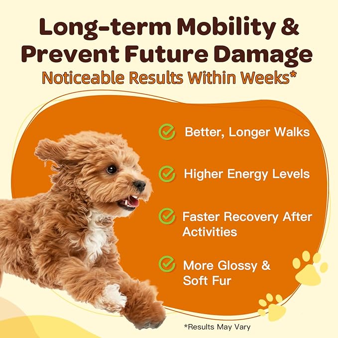 NATURE TARGET Glucosamine for Dogs, Joint Supplement for Dogs, Chondroitin, MSM, Turmeric, Omega 3, Support Hip & Joint Mobility - Dog Joint Pain Relief for Small & Large Breed, 9.52 Oz