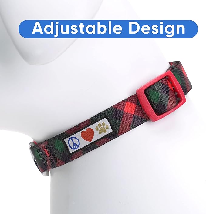Pawtitas Soft Adjustable Puppy Collar Leash Harness Sold Separately Personalized Customizable Dog Collar Embroidered Customize Pet Name Phone Number Christmas Dog Collar Medium Gift Wrap