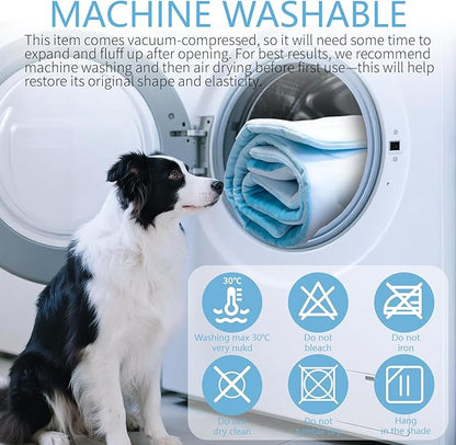 BECEMURU Dog Cooling Mat, Thickened Soft Pet Cooling Pad for Summer, 36"x23" Pet Bed for Crate Kennel Sofa, Q-MAX＞0.45, Non-Gel Coolness, Machine Washable & Durable - Keep Pet Cool and Comfortable