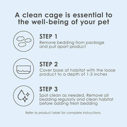 Kaytee Clean & Cozy White Paper Bedding, Made for Small Animals, 100 Liters, Pack of 2