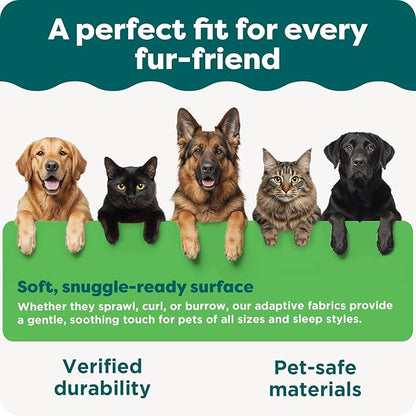 FurHaven ThermaNAP Self Warming Cat Mat, Dog Bed for Crates with Self-Warming Technology for Cozy Rest, Fully Machine Washable, Small, Plush Faux Fur, Gray