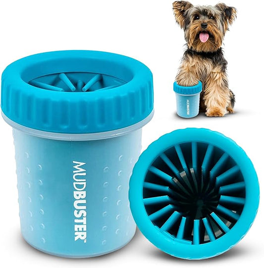 Dexas MudBuster Portable Dog Paw Cleaner - Premium Quality, Blue, Small Size for Pet Supplies and Accessories