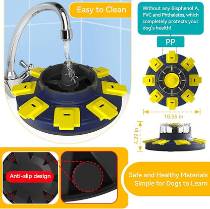 Dog Treat Puzzle Slow Feeder Toys, Dog Food Treat Dispenser/Slow Feeder/Interactive Enrichment Toys for Large/Medium/Small Dogs, Puppy Boredom Buster and Mentally Stimulating, Level 2 in 1