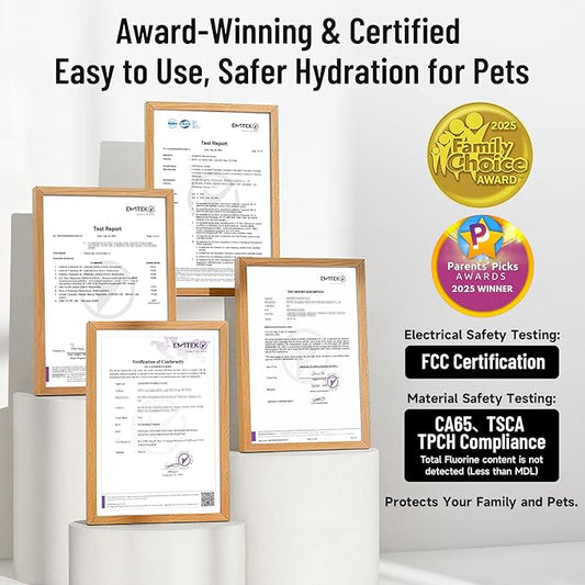 Veken Cat Water Fountain with Detachable Tank, 6 Filters & 6 Sponges, Easy to Clean & Assemble, 84oz/2.5L Pet Drinking Dispenser with Quiet Operation & LED Light for Cats, Dogs and Small Pets, Black