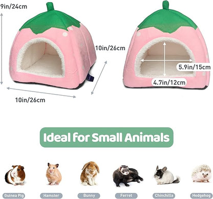 Tierecare Guinea Pig Hideout Bed Dwarf Rabbit House Cave Accessories Cozy Hide-Out for Little Bunny Hedgehog Ferret Chinchilla&Other Small Animals