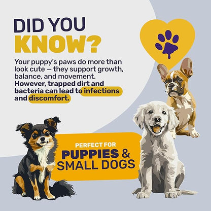 PawBuddy Puppy Paw Cleaner – Essential Paw Washer for Small Dogs & Puppies – Gentle Mud & Buildup Remover – Portable Puppy Grooming Brush & Hygiene Tool for Clean, Healthy Paws