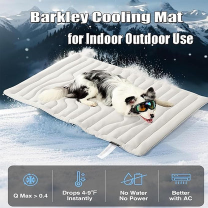 Cooling Mat, Dog Cooling Mat-4x More Effective, Gel-Free Self Washable Portable Pet Coolings Pad for Dogs & Cats Sleeping Mat, Keep for Pets (Green,44-80 lbs - Medium or Large Dog)